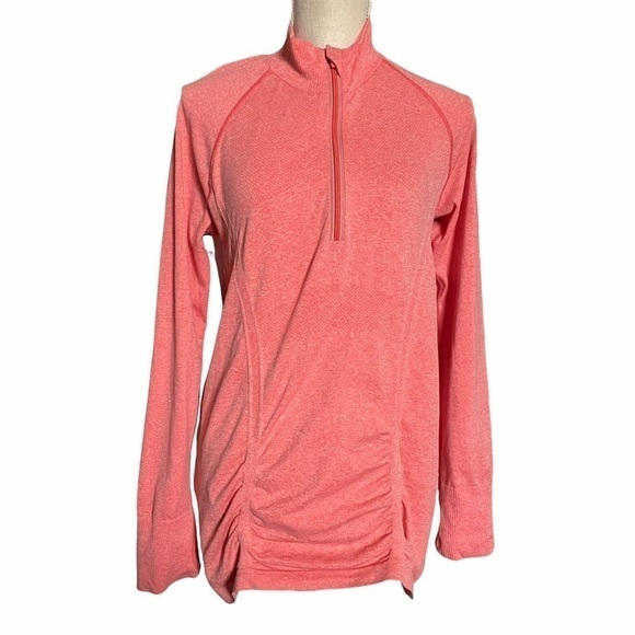 Athleta orange 1/4 zipper closure pullover size L - Picture 1 of 8